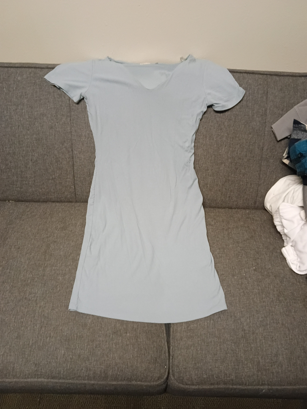 Heart Hips Pale Blue Short Sleeve Bodycon Dress